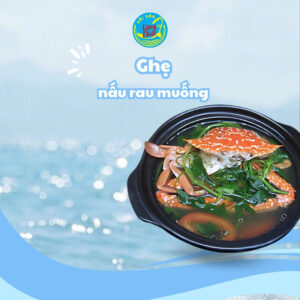 Ghẹ nấu rau muống