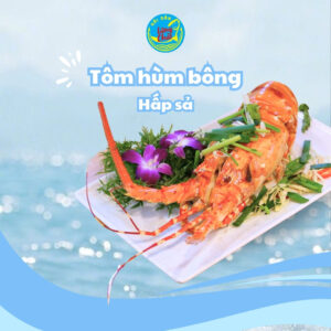 Tôm hùm bông hấp sả