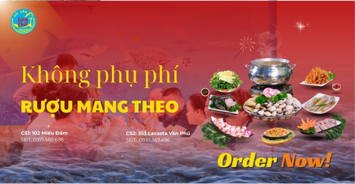 Hải sản Làng Chài không phụ phí rượu